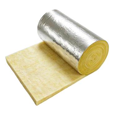FSK Faced Glass Wool Insulation Blanket with Custom Lengths and Low Thermal Conductivity for Roof Insulation