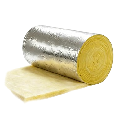FSK Faced Glass Wool Insulation Blanket with Custom Lengths and Low Thermal Conductivity for Roof Insulation