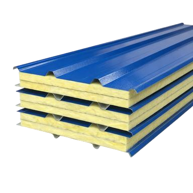 Insulation Glass Wool Composite Sandwich Panel | Class A | Light Steel Structure Building Envelope Insulation